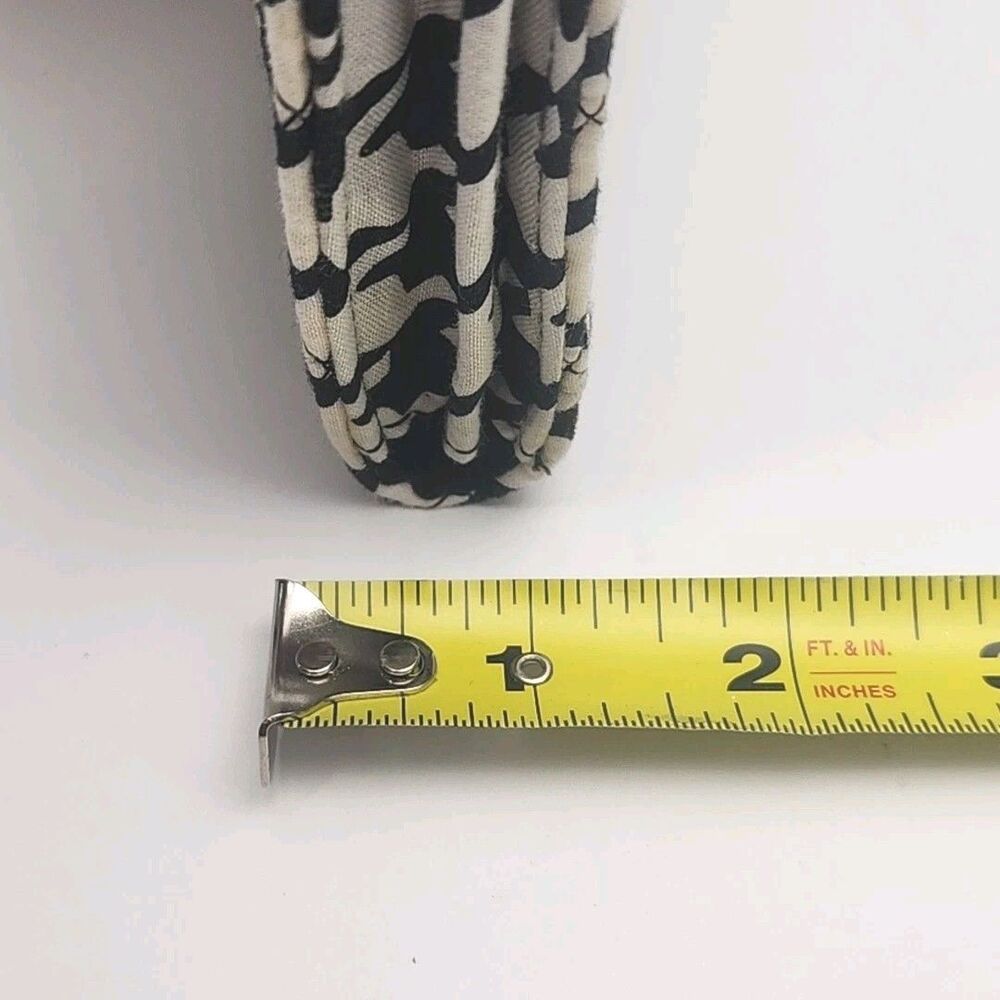 Vera Bradley Wristlet Wallet 6.25"x4.5" Black White Quilt Turn-Lock Organizer - Picture 13 of 13